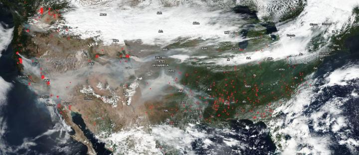 NOAA/NASA Suomi NPP Image of Fires Across America
