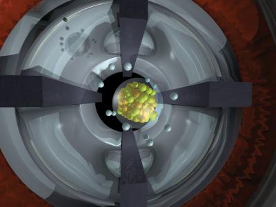New Elements: A Calcium-48 Ion Accelerated to a High Velocity
