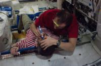 Tom Marshburn, NASA, and Chris Hadfield, Canadian Space Agency