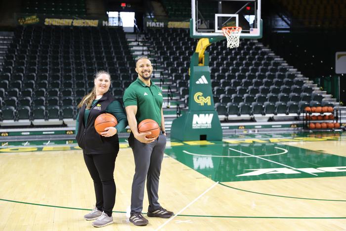 George Mason University Sports Dietitians Allison McKay and Quinten Patterson