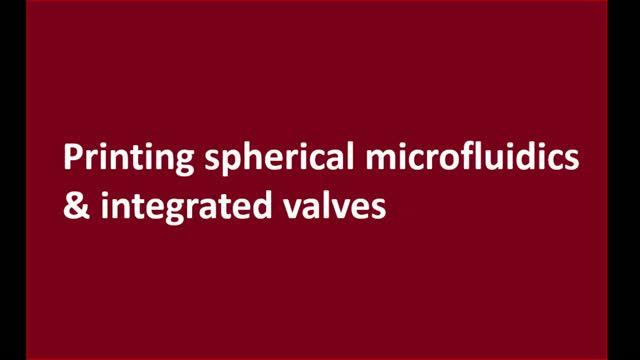 3D printing microfluidic channels on a sphere