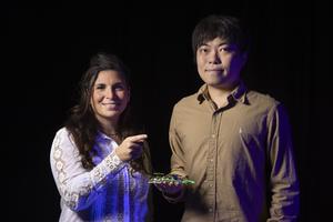 Drone researchers Salua Hamaza & Chaoxiang Ye