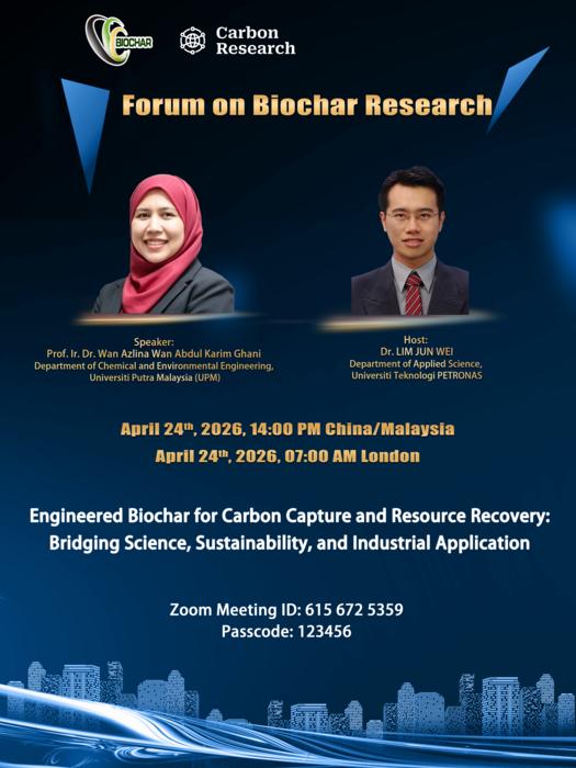 Online Forum to Spotlight Engineered Biochar for Carbon Capture and Sustainable Resource Recovery
