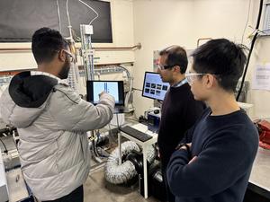 Researchers in the lab.