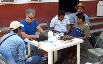 Men Sitting at Table