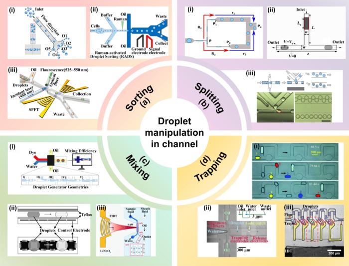 Fig. 3. Droplet manipulation inside chip.