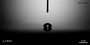 Bouncing droplet - rebound