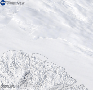 The polynya opens up in May 2020