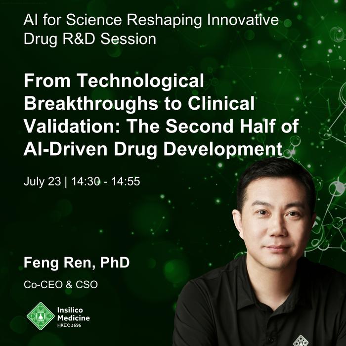 Dr. Feng Ren will dissect Insilico’s blueprint for "source innovation" in AI drug discovery.