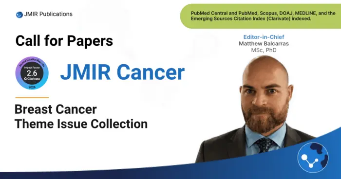 JMIR Publications’ JMIR Cancer Invites Submissions on Breast Cancer