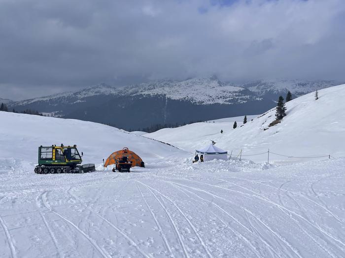 The clinical trial took place in March in the Dolomites, at an altitude of about 2000 meters.