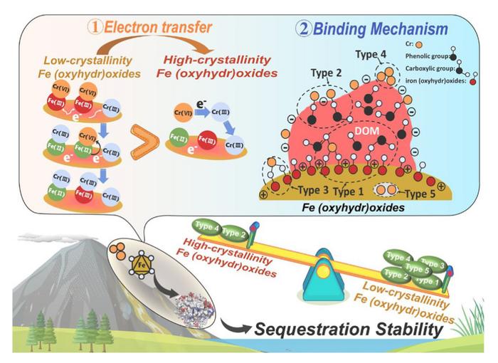 Effect of low-crystallinity Fe (Oxyhydr)oxides on dissolved organic matter-mediated Cr(VI) reductive immobilization and concurrent carbon sequestration
