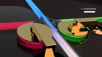 Artist's Depiction of Newly Demonstrated Nano-Opto-Electro-Mechanical Switches