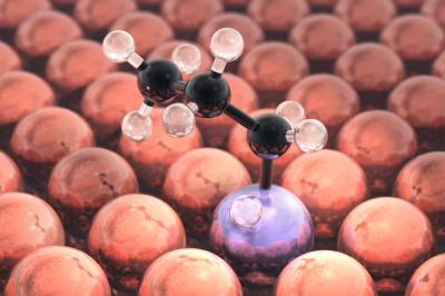 Single rhodium atom alloy catalyzes propane to propene reaction