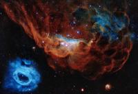Hubble 30th Anniversary Image of 'Cosmic Reef' (NGC 2014 and NGC 2020)