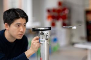 Grasshopper wing flight test