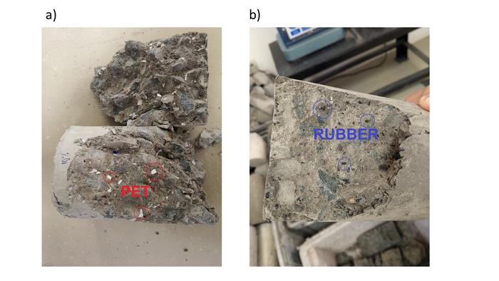 Concrete Specimen with Recycled PET and Rubber