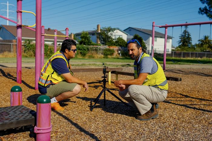 Heatmapping researchers at school playground