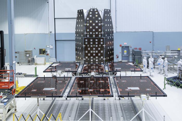Roman Solar Panels in NASA Goddard Clean Room