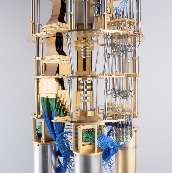 Interior shot of a quantum computer with an IBM Eagle processor