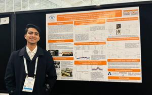 Sadid Morshed shared his research on plastic waste recycling with laboratory scientists at the Pittcon Conference in Boston.