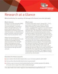 Research at a Glance: Mitochondria Key for Repairing Cell Damage in Duchenne Muscular Dystrophy