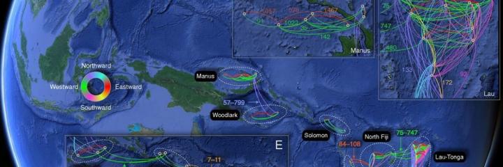 Map of Larval Dispersal in the Western Pacific Ocean