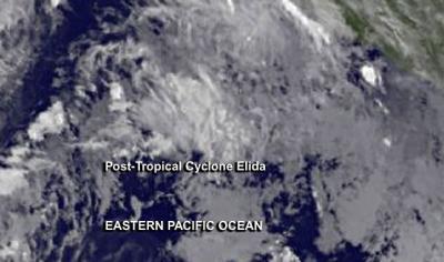 GOES Image of Elida's Remnants
