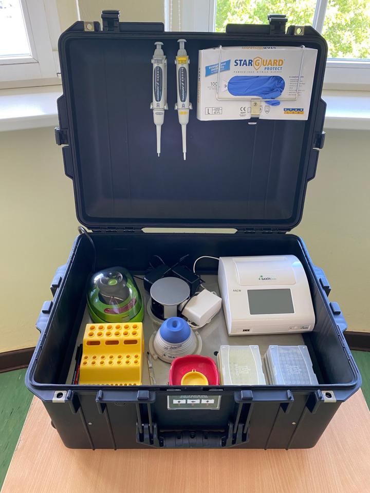 The suitcase-sized lab.