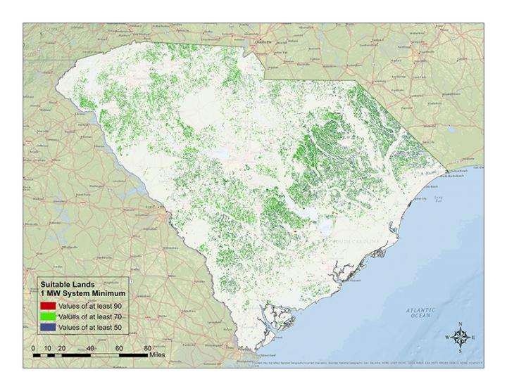 Lands Suitable for Generating Solar Energy