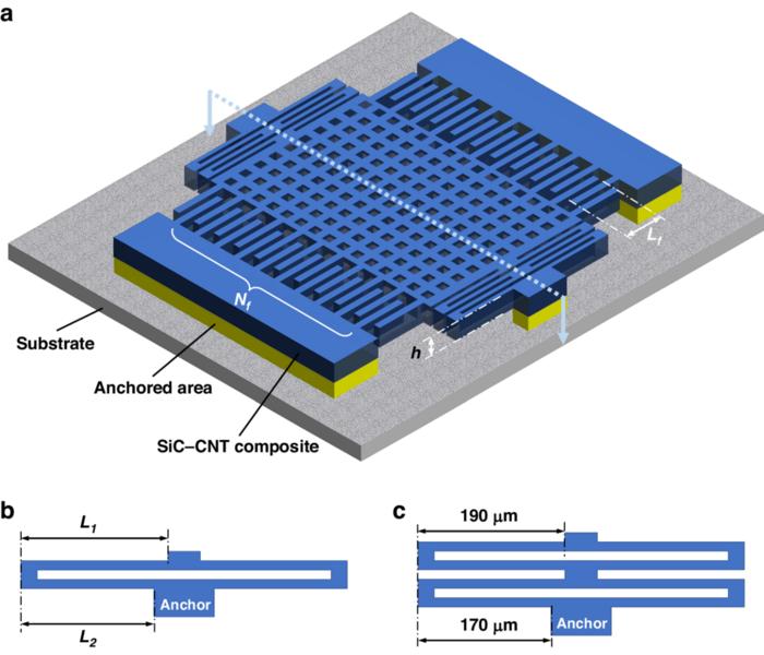A schematic of the accelerometer.