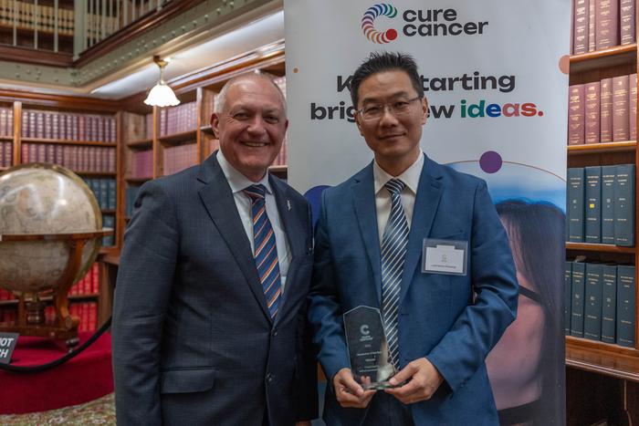 The Honourable David Harris MP (NSW Minister for Medical Research) with Associate Professor Laurence Cheung.