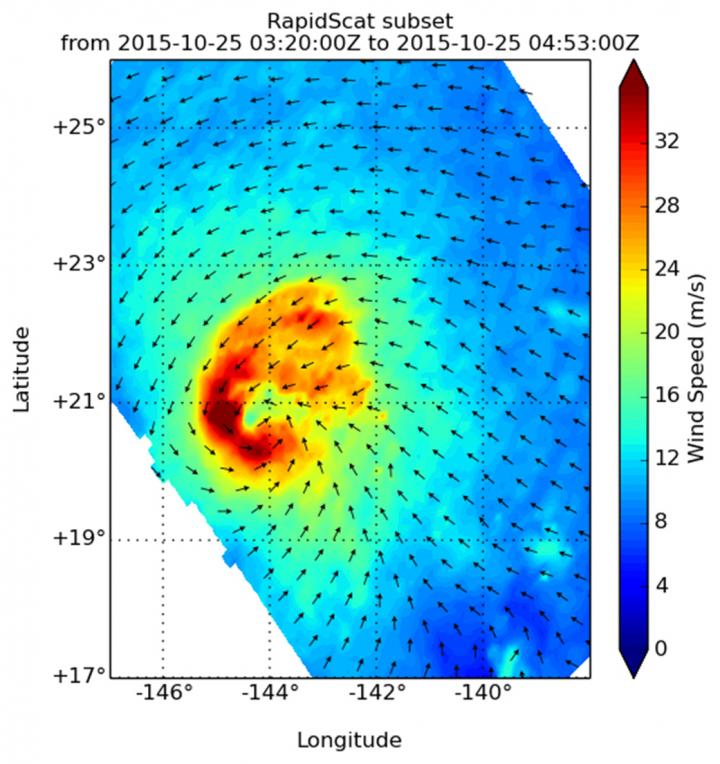 RapidScat Image of Olaf
