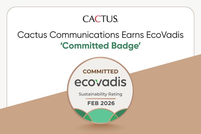 CACTUS earns 'Committed Badge' from Ecovadis