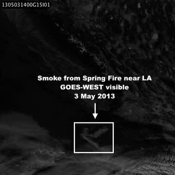 Satellite Animation Shows Smoke from California's Springs Fire