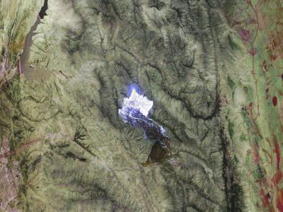 NASA MASTER Infrared View of the Powerhouse Fire, California