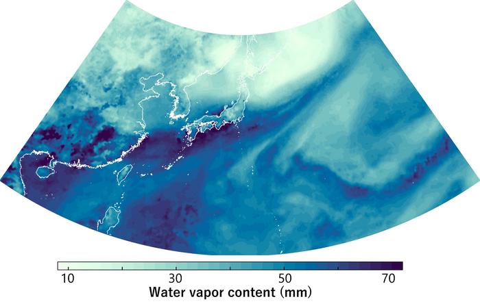 An example of atmospheric river during the heavy rain event of July 2020