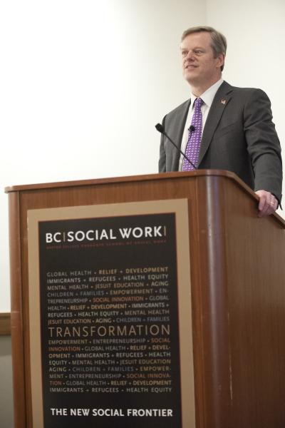 Charles D. Baker Jr., Boston College