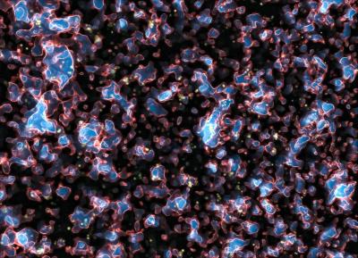 Galaxies During the Era of Reionisation in the Early Universe (Simulation)