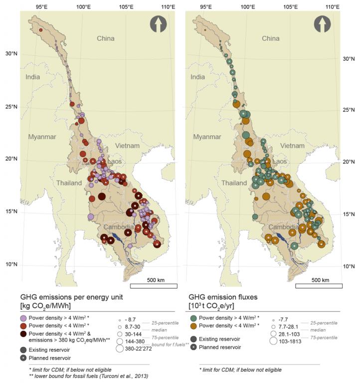Estimated Greenhouse Gas Emissions and Power Densities