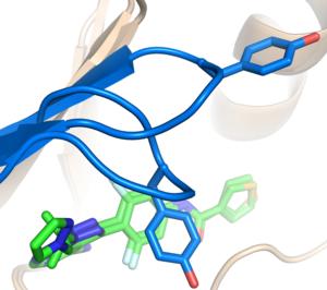 Drug molecule affecting P38 delta