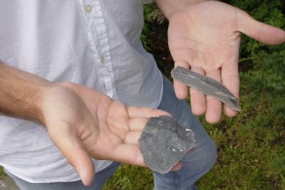 Metin Eren with Stone Tools (1 of 2)
