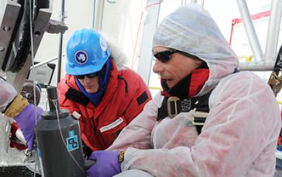 Retrieving First Water Sample from Lake Whillans