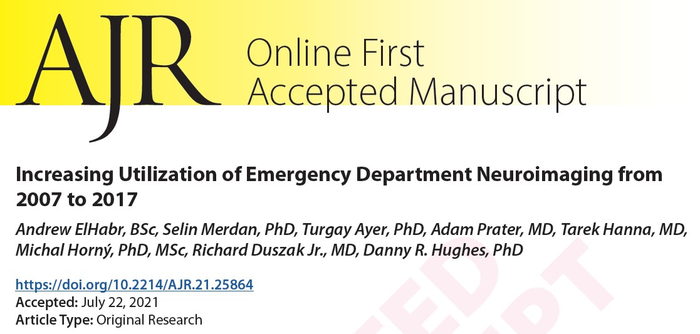 Increasing Utilization of Emergency Department Neuroimaging from 2007 to 2017