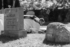 Ashes of T.H. Morgan and Lilian V. Morgan are Placed in the Ground