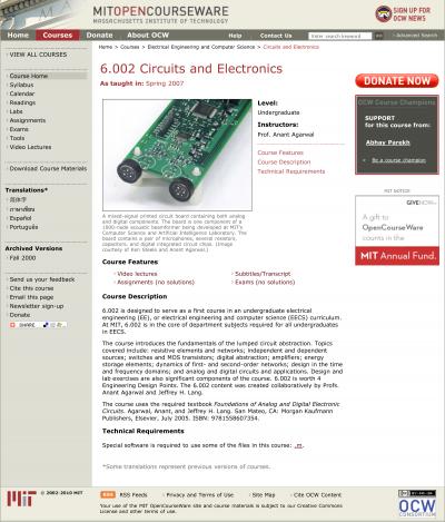 MIT Web Site Selected for Prestigious Prize by <i>Science</i> (3 of 6)