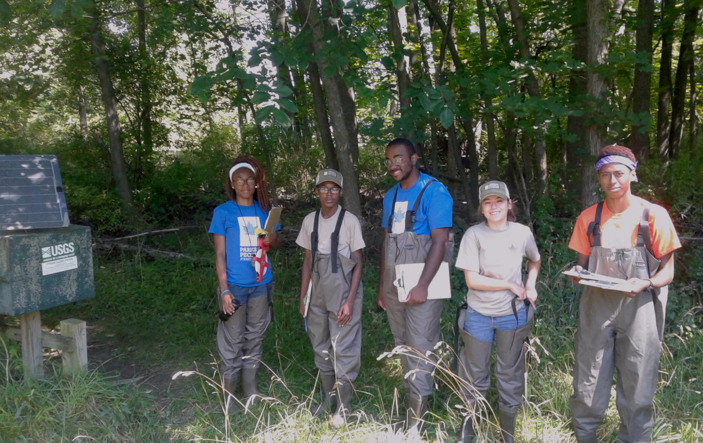 BES Young Environmental Scientist Team Conducting Stream Surveys