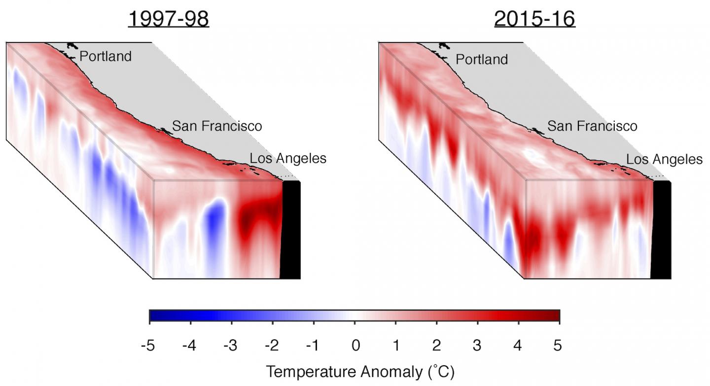 Temperature Anomalies off the West Coast