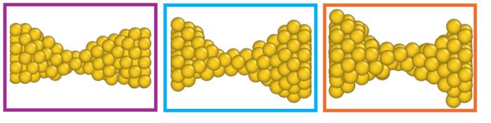 Figure: Three-atom gold structures.