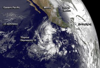 GOES Image of 1E